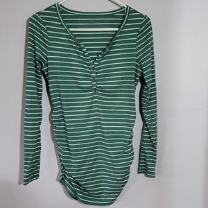 Ls v-neck motherhood maternity top euc size sm
